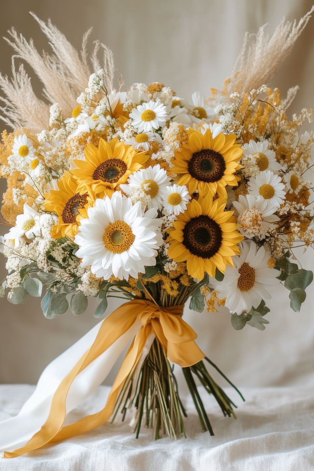 Kacchi Mitti — wild sunflower and daisy bouquet